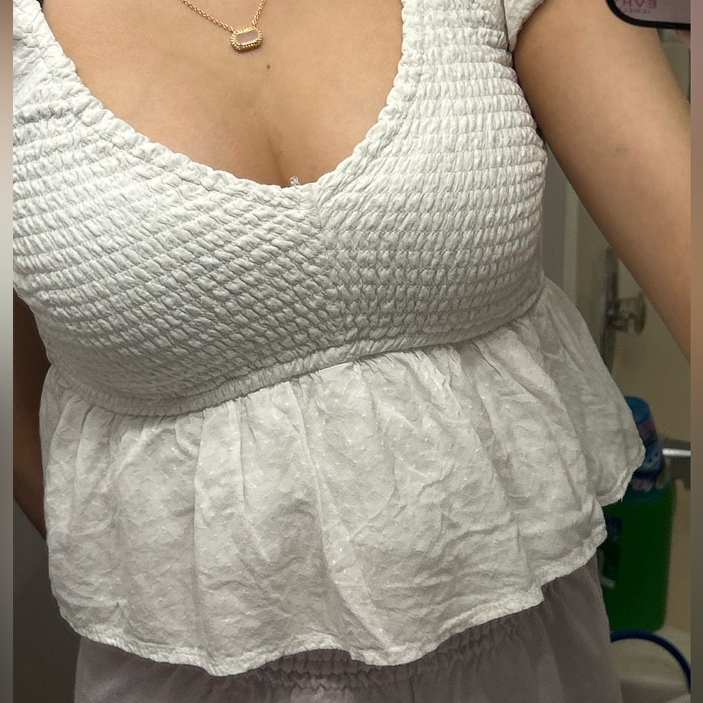 white babydoll top